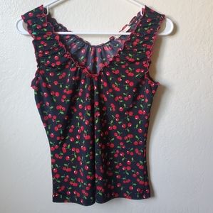 🍒 Vintage Y2K Cherry Print Top 🍒